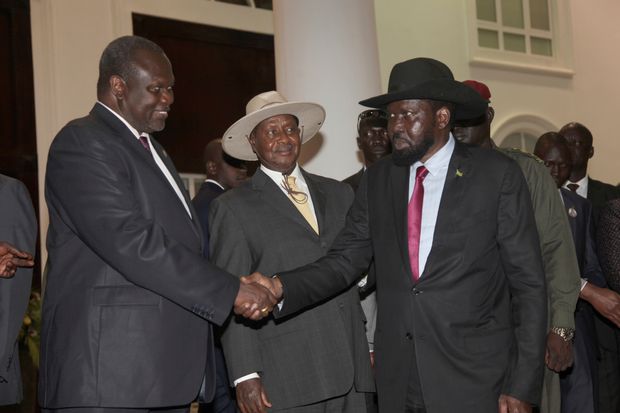 South Sudan’s former rebel leader sworn in as first vice president
