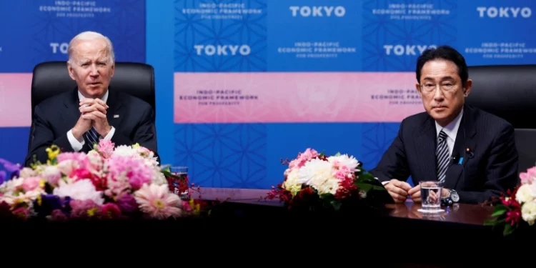 Biden launches economic framework aimed at countering China