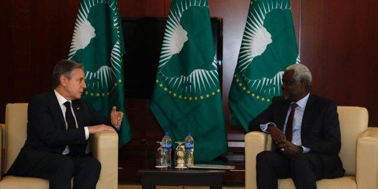 US Blinken meets with AU representatives in Ethiopia