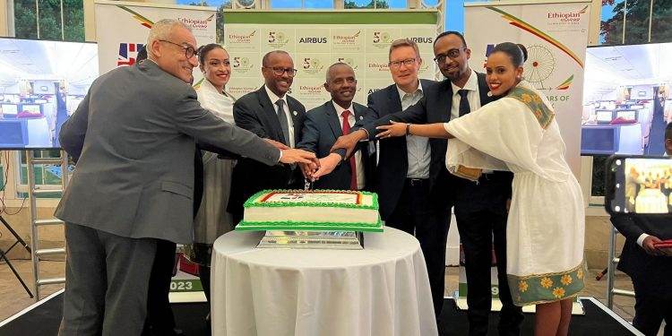 Ethiopian Airlines Celebrates 50 Years of London-Bound Flights in Glittering Syon Park Event