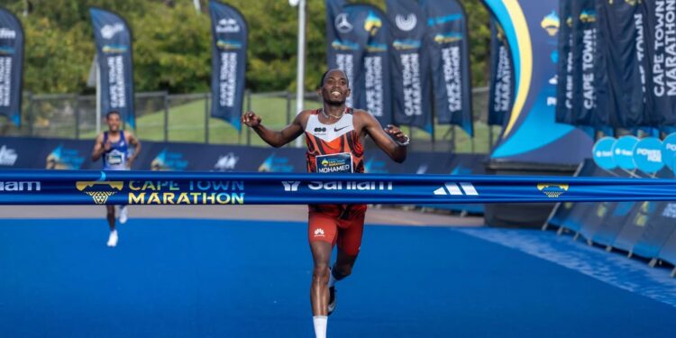 Esa storms to Cape Town marathon record as Kipchoge fades